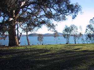 Summer view of Lake Eucumbene